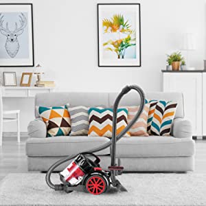 Black & Decker 1400W Bagless Cyclonic Canister Vacuum Cleaner, Multi Color - Vm1680-B5