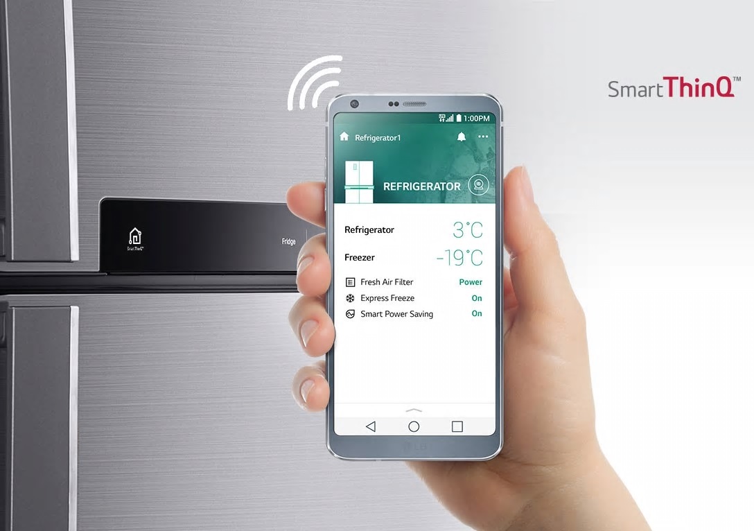 ثلاجة LG, باب مزدوج مع ضاغط عاكس, 512 لتر، فضي، GNA782HLHU