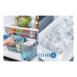 Hitachi refrigerator, fridge, side by side, ice maker, four door