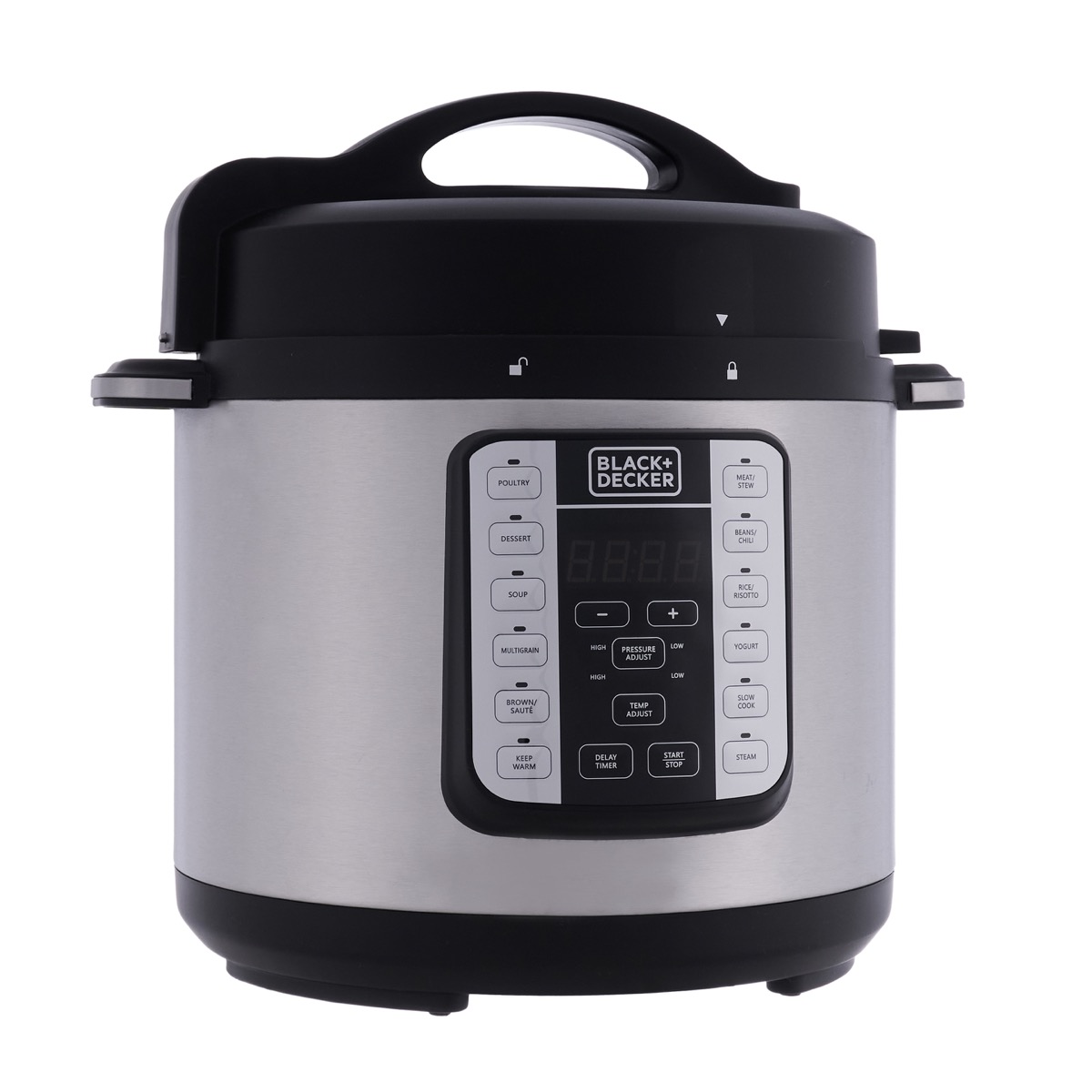 ⁦حلة ضغط كهربائية بلاك + ديكر، 6 لتر، 1000 وات، اسود وفضي - PCP1000-B5⁩ - الصورة ⁦13⁩