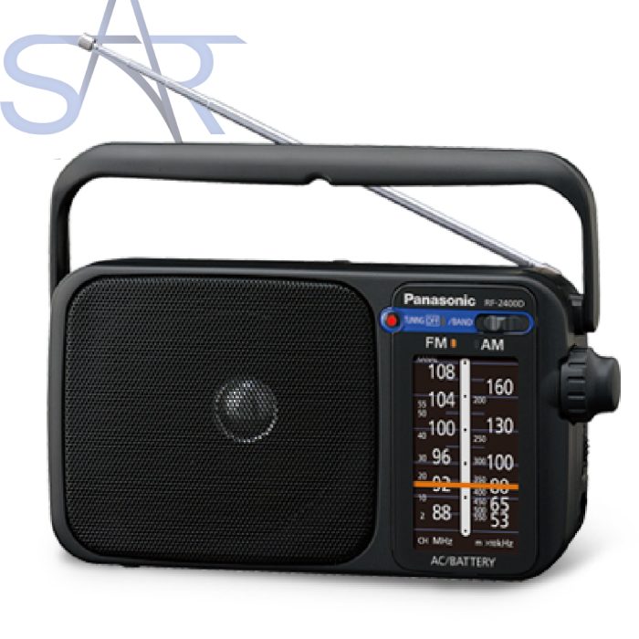 راديو محمول FM-AM باناسونيك، اسود - RF-2400D