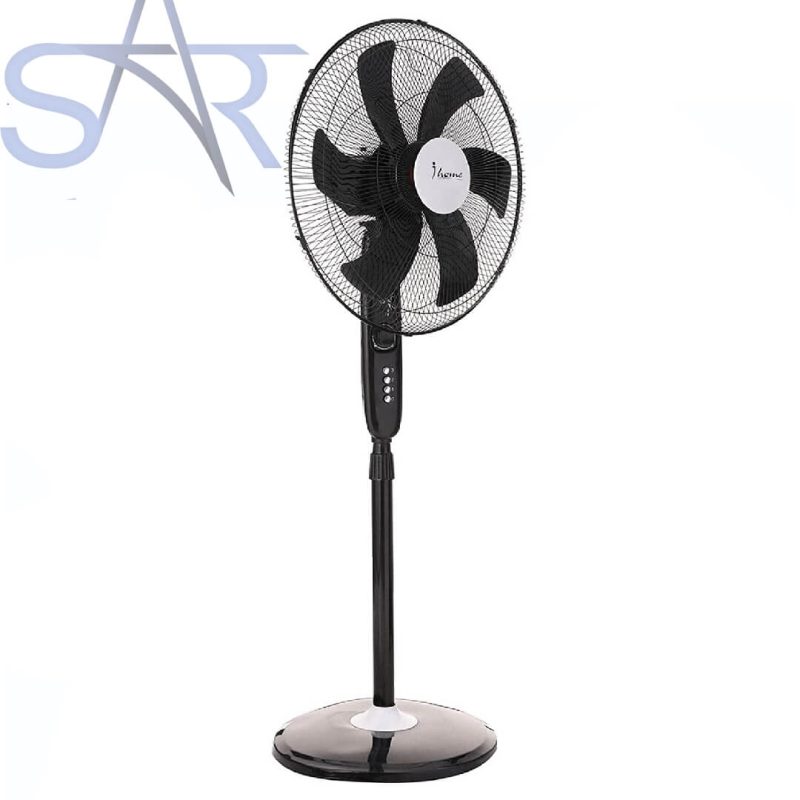 مروحة عمودية اي هوم 20 بوصة 6 ريش- اسود 100 واط