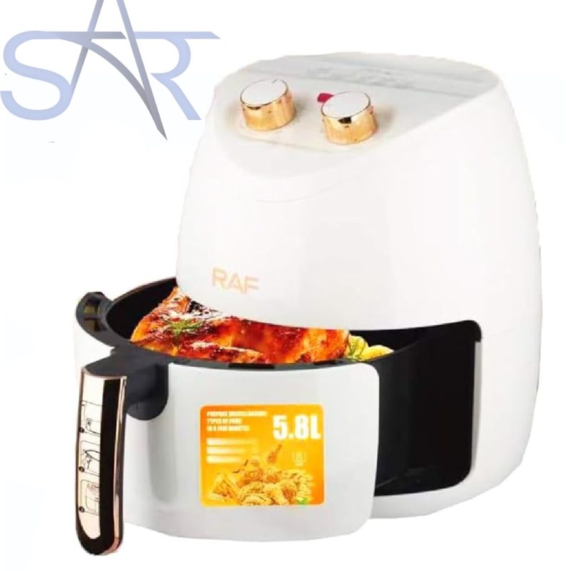 قلاية RAF الهوائية، 1500 وات، R.5232W، ابيض ، 5.8 لتر، 1500 واط