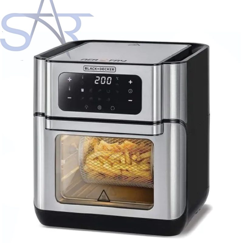 قلاية بفرن بلاك + ديكر، 12 لتر، 1800 وط ,فضي - AOF100-B5