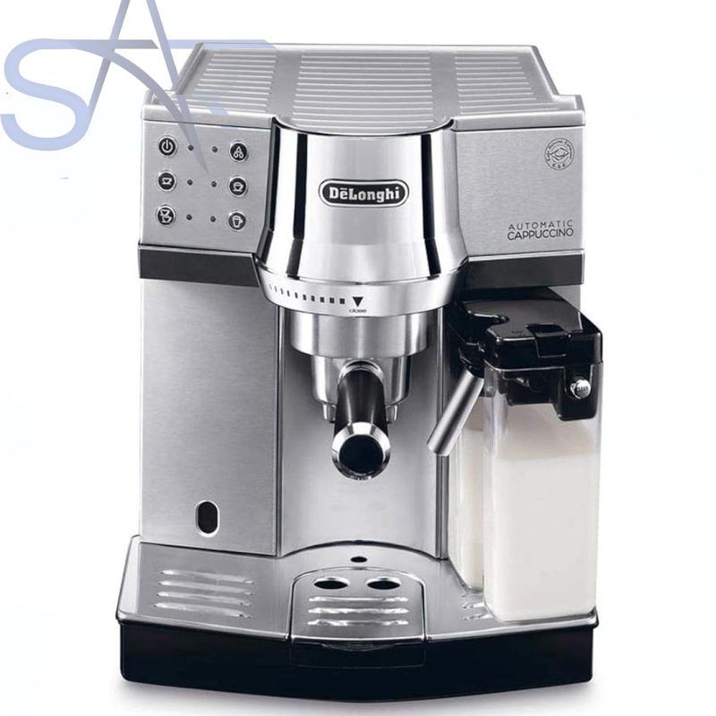 ماكينة قهوة اسبريسو ديلونجي بالضغط، 15 بار، فضي - EC 850.M